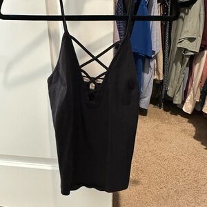 Express Black Strappy Top